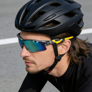 Gafas de Sol Deportivas para Hombre, Resistentes al Viento, Protección UV400, Montura de PC, Tipo 3, Lentes de Ciclismo, Alta Resistencia, Color Negro - Product Image 1