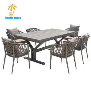 Good Quality <b>Dining</b> <b>Table</b> Set New Designs Rectangular <b>Extendable</b> Dinning <b>Table</b> Metal - Product Image 5