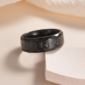 Anillos de Joyería Fina para Hombre, Anillo de Plata Antiguo, Anillo Vikingo Vintage, Anillo de Acero de Titanio <span class=keywords><strong>Juve</strong></span>, Venta al por Mayor de Moda - Product Image 2