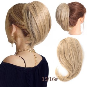 Perruque queue de cheval dégradée sur mesure avec style tressé, cheveux en fibre haute température pour usage général - Product Image 2