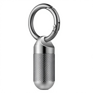 MANYA Model 1210 Titanium Keychain Pill Organizer Small Metal Waterproof Portable <b>Travel</b> Pill <b>Container</b> - Product Image 3