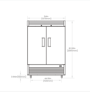 Réfrigérateur de présentation sous comptoir à double porte, dégivrage automatique, pour préparation de salades et équipement de restauration - Product Image 3