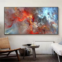 Populaire moderne maison décoration murale abstraite nuage mer toile art peinture couleur impression affiche artiste décoration murale caractéristiques