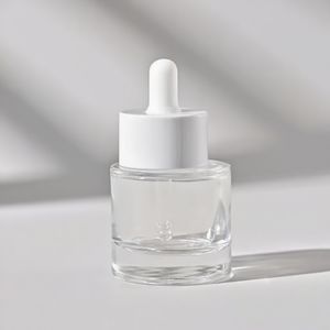 Botella de esencia de vidrio de boca torcida, cuentagotas corto de 30ml, hombro plano, fondo grueso, almacenamiento de líquido, suero para el cuidado de la piel gratis - Product Image 3