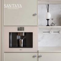 Poignée de tiroir Santaya en laiton, forme champignon, moderne, chromée argentée, pour armoire de cuisine, poignée solide à trou unique