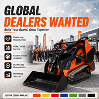 Loader Skid Steer NIMBUS Fleksibel dengan Kemampuan Putar, Opsional 3-pompa 3-katup, Mesin Euro 5/EPA 24HP untuk Perataan Lahan