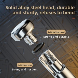 Équipement personnel – Bâton pliable portable à <span class=keywords><strong>trois</strong></span> sections <span class=keywords><strong>de</strong></span> 21/26/32/37 pouces, avec pointe en acier, poignée en caoutchouc et alliage - Product Image 5