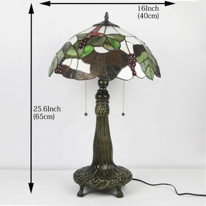 LongHuiJing 16 Inch for Stained Glass LED Table <b>Light</b> E27 AC Powered European Design Eco-Friendly Adjustable Multicoloured - Product Image 2