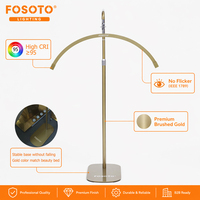 Lampe de sol LED FOSOTO pour cosmétiques, lampe demi-lune pour cils, maquillage, sourcils, tatouage, éclairage photographique réglable