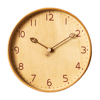 Horloge murale en bois massif, style bois naturel, design japonais moderne, luxe léger, design simple pour salon
