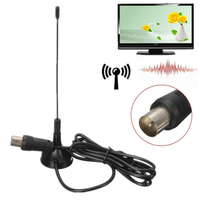 Antenne TV DVB-T à base magnétique intérieure avec gain 5DBI et câble RG174 pour décodeur