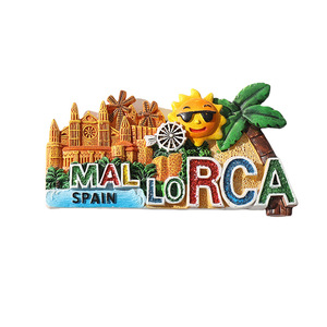 Aimant de réfrigérateur créatif avec résine magnétique pour touristes Souvenir de voyage 3D stéréo espagnol Mallorca - Product Image 1