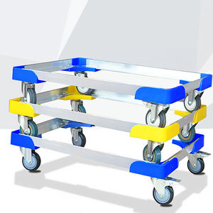 Venta al por mayor multifunción de plástico de aluminio <span class=keywords><strong>Dolly</strong></span> Trolley plataforma de cuatro ruedas para herramientas de transporte de carga - Product Image 4