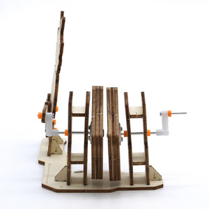 Kit de modèle de robot en bois, assemblage manuel, jouet éducatif scientifique pour enfants de 7 à 9 ans, forme de dessin animé, sans batterie - Product Image 2
