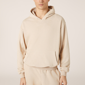 Sweats à capuche unisexe en coton épais, logo personnalisé, pull, sweat-shirt de rue surdimensionné, fournisseur OEM en vrac de mode hivernale - Product Image 3