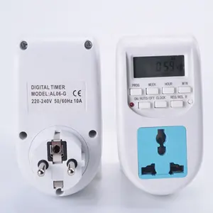 キッチンタイマースイッチデジタルEUプラグAL-06毎週プログラム可能な電子照明スイッチ壁コントローラータイマー