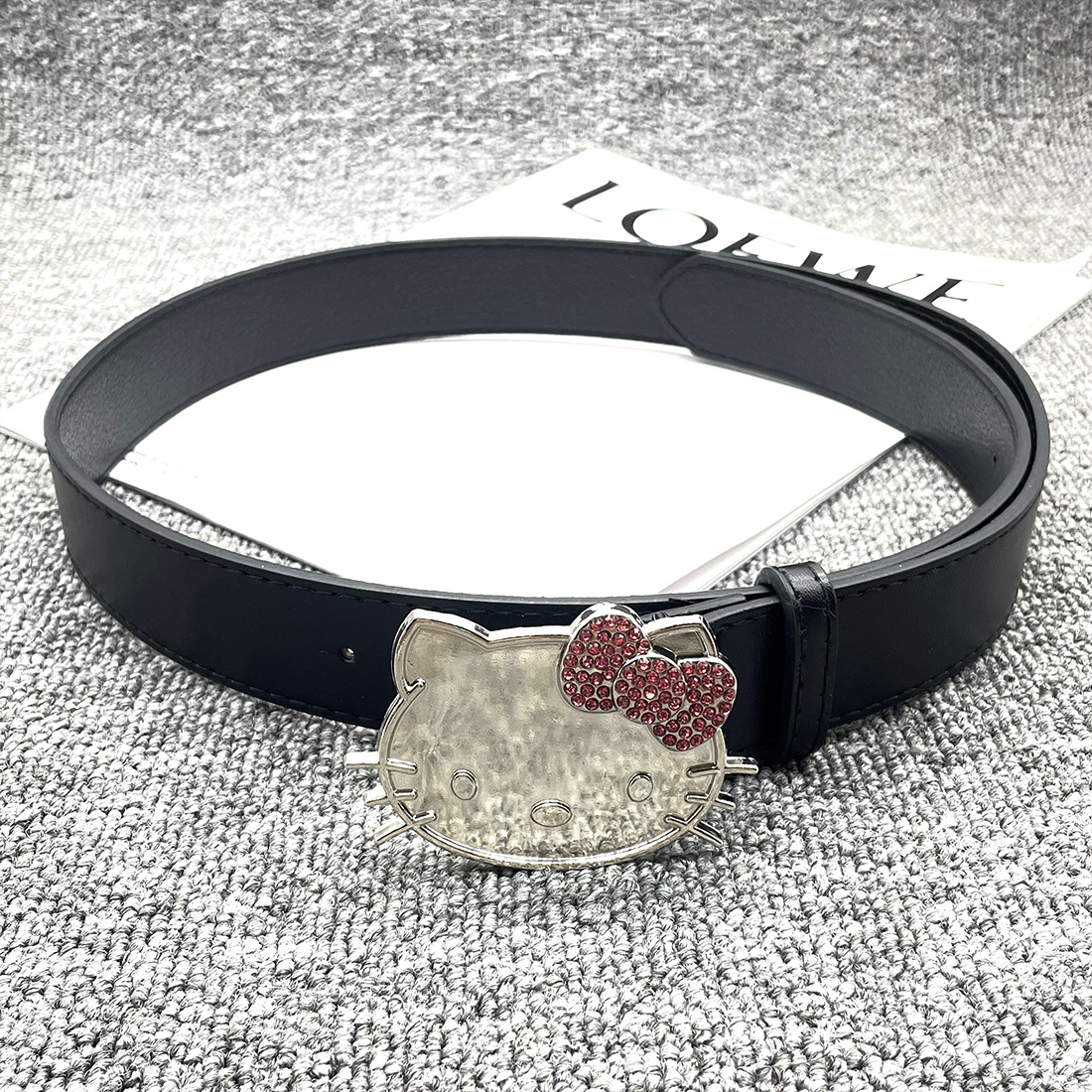 [Black] Rhinestone Hello Kitty