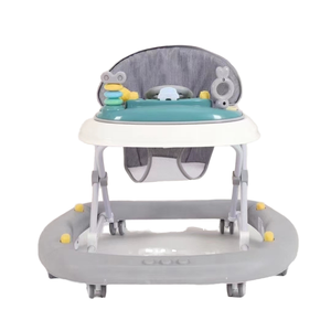 Marche-bébé 5-en-1 réglable et pliable avec fonction rebondisseur, repose-pieds amovible, plateau repas et musique - Product Image 5