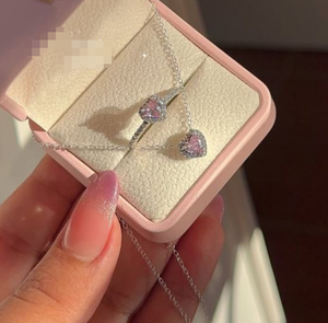 Set di Gioielli Raffinati 2025: Orecchini a <span class=keywords><strong>Cuore</strong></span> in Argento Sterling 925 con Pietre Rosse, Blu, Verdi e Rosa, <span class=keywords><strong>Collana</strong></span> con <span class=keywords><strong>Cuore</strong></span> in Zirconia Cubica e Anelli per Donna - Product Image 4