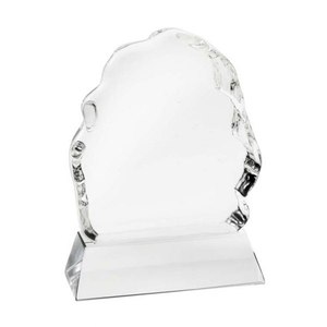 Trofeo in Vetro Bianco Design Iceberg, Elegante Decorazione in Cristallo - Product Image 1