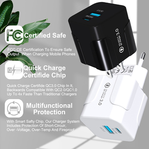 Mini Cargador Rápido QC3.0 PD 3.0 USB-<span class=keywords><strong>C</strong></span> PD 25W con Protección OTP, Cargador Móvil con Enchufe EU/US/UK/KR, Adaptador de Pared - Product Image 4
