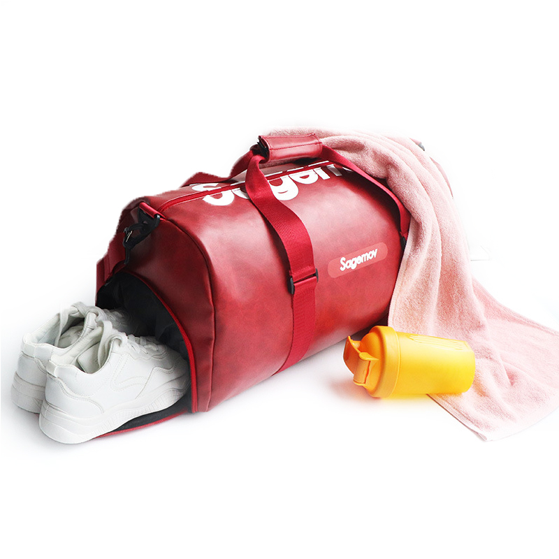 Повседневные кожаные спортивные сумки с логотипом под заказ для женщин в тренажерном зале