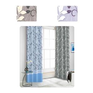 Cortinas Opacas de Lujo con Diseño de Hojas de Vid en Dos Tonos, Tela Chipon con Pliegues a Medida, Estilo Europeo Americano, para Toda Temporada, para Sala de Estar - Product Image 1