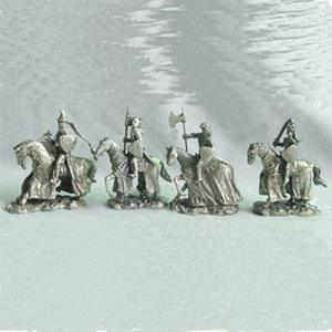 Statua Personalizzata di Cavaliere Medievale in Armatura d'Argento, Cavallo in Lega di Zinco Pressofuso, 8cm, Personaggio da Collezione di Film e TV - Product Image 6