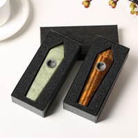 Pipe à fumer artisanale en cristal naturel brut, prisme hexagonal, pour cadeau de la fête des pères