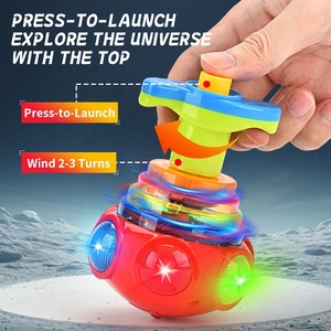 Ksf Hot Bán phim hoạt hình vũ trụ con quay hồi chuyển với đèn Flash điện LED Light Up con quay hồi chuyển LED nhấp nháy âm nhạc Quay trẻ em Đồ chơi - Product Image 4