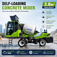 Mini camion malaxeur à ciment autochargeur, flexible pour les espaces étroits, malaxeur de chantier
