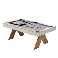 Table de billard multifonctionnelle convertible 3 en 1 de haute qualité S.Q.F, style russe, 7 pieds, en bois et ardoise, pour jeux de billard, table à manger, maison