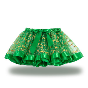 Nouvelle Collection 2026 – <span class=keywords><strong>Jupe</strong></span> <span class=keywords><strong>Tutu</strong></span> Imprimée Arbre de Noël Doré et Volumineuse pour Filles – Robe de Princesse pour Enfants (Petite et Moyenne Taille) - Product Image 5