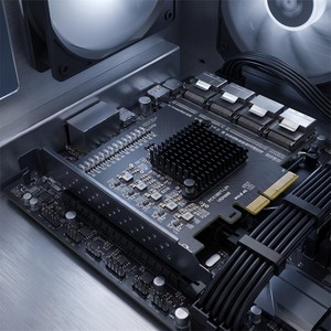 Scheda di Espansione TISHRIC PCI-E 4X a 4 Porte MSFF-8087 Convertibile in 16 Porte SATA3.0 con Velocità 6Gbps NISAS - Product Image 5