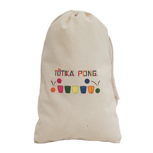 Bolsa de Algodón Natural con Cordón, Muselina Sin Blanquear, Grado Alimenticio, Lavable, Bolsa de Transporte, Impresión Personalizada, Venta al Por Mayor - Product Image 1