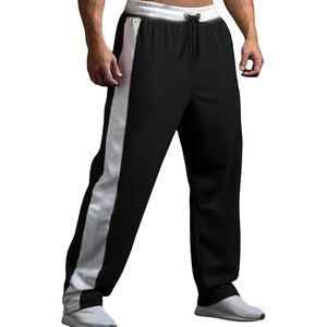 Pantalon décontracté pour homme en molleton de coton doux, coupe décontractée, taille élastique, grandes tailles disponibles, idéal pour la maison et les activités légères en extérieur - Product Image 1