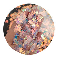 Hiasan Kuku Natal Serpihan Salju Bunga Glitter Dekorasi Seni Kuku Natal Payet DIY Perlengkapan Slime Aksesoris