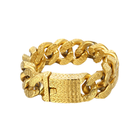 Bracelet rétro pour homme en acier inoxydable de 220mm à maillons cubains en plaqué or, styles religieux à la mode, bracelets à maillons de chaîne à la mode