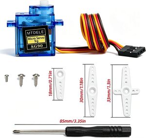 Micro Servo 9g SG90, Motor Servo con Montaje de Brida, Conector y Kit de Herrajes - Product Image 6