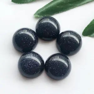 Nature Round starry sky smooth face Crystal starry sky color nice quality Blue sandstone
