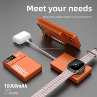 Banco de Energía Magnético 3 en 1 con Logotipo Personalizado al por Mayor de Fábrica, 10000mAh 22.5W PD, Pantalla TFT, Soporte Plegable, Carga Rápida, Delgado