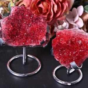 Venta al por Mayor de Geodas Rojas Teñidas Ecológicas de Alta Calidad, Cristales Artesanales de Forma Irregular para Meditación y Decoración del Hogar - Product Image 6