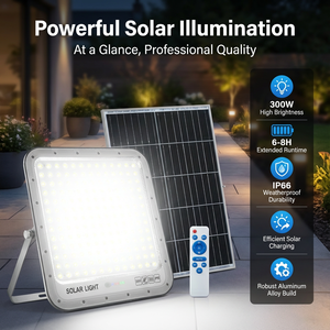 Nouveauté : Projecteur <span class=keywords><strong>solaire</strong></span> étanche IP66 200w avec panneau mono 180 ° Réflecteur Nano-PC pour stades, jardins, entrepôts - Product Image 6