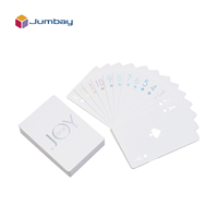 Jeu de cartes de poker en papier personnalisé, écologique, recyclable, avec impression couleur intégrale, dorure à chaud, boîte de 54 cartes, Joker inclus