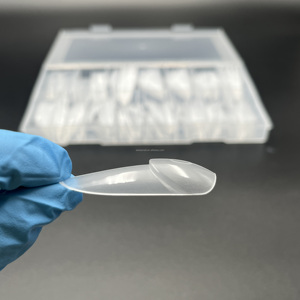 Nouvelles pointes d'ongles en forme d'amande à double forme, pour <span class=keywords><strong>manucure</strong></span> française de qualité salon, création <span class=keywords><strong>facile</strong></span>, effet 3D stéréo superposé - Product Image 2