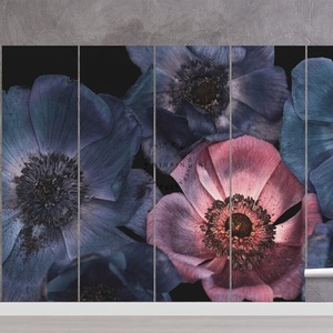 Papel tapiz fotográfico con flores de anémona azul y rosa papel de pared de <span class=keywords><strong>vinilo</strong></span> PVC - Product Image 3