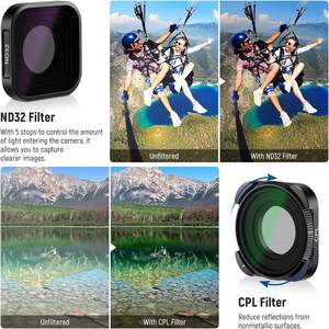 NEEWER Ensemble de filtres ND Compatible avec <span class=keywords><strong>GoPro</strong></span> <span class=keywords><strong>Hero</strong></span> 12 11 <span class=keywords><strong>10</strong></span> 9 Black Lot de 6 accessoires pour objectif de caméra d'action Kit de filtres à effets - Product Image 6