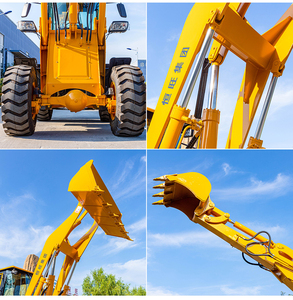 Chargeuse-pelleteuse 3T 4x4 multifonctionnelle compacte avec siège rotatif, moteur diesel durable, godet de 1,2 m³ – Équipement de construction - Product Image 2