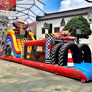 WINWAY 2026 Giant Outdoor Inflatable Monster Truck Obstacle Course 56' L PVC Material 20 <b>Passenger</b> Capacity Commercial Use - Product Image 1