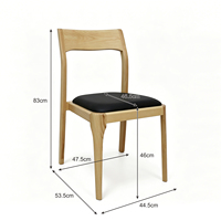 Meubles nordiques modernes, portables, pour appartement, hôtel, café, bureau à domicile, dossier en cuir rembourré, empilables, en bois massif